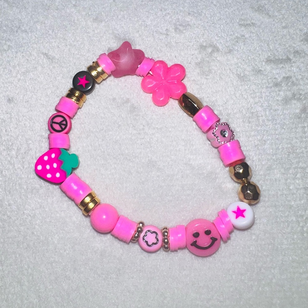 Kids Pink Charm Bracelet